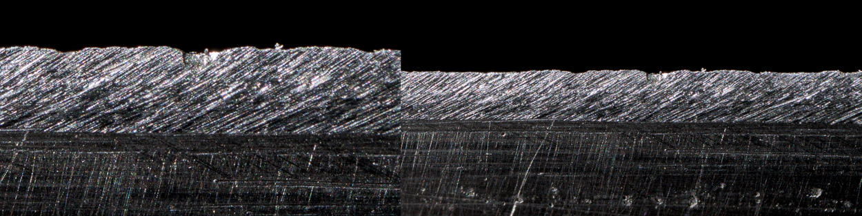 broušení nože na diamantovém kameni - hrubá zrnitost