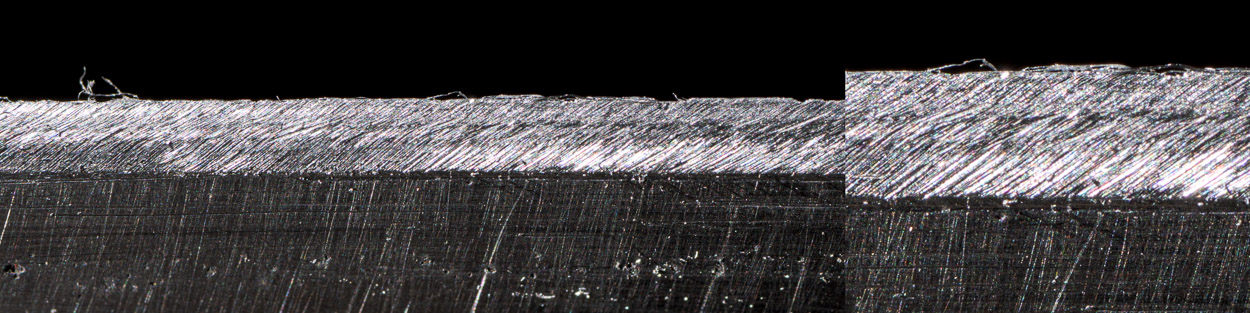 broušení nože na diamantu střední zrnitost - otřep na ostří