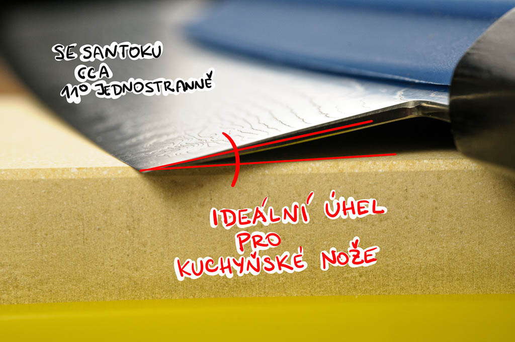vodítko pro broušení nože Santoku 11 stupňů jednostranně - shapton