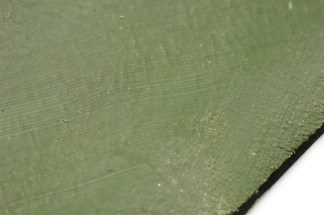 obtahovací kůže s zelenou brusnou pastou 1500 grit - detail